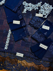 LUXURY CHIFFON UNSTITCHED 3PCS