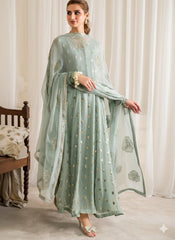 LUXURY CHIFFON UNSTITCHED 3PCS