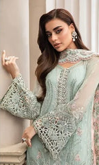Maria B Embroidered Chiffon Unstitched 3 Piece Suit Luxury Formal Collection Ladies Dress