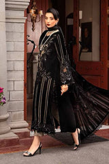 Maria B Black 3 pcs Embroidered Luxury Lawn